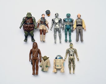 Vintage Star Wars Actionfiguren aus den siebziger und achtziger Jahren