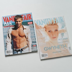 Vanity Fair Brad Pitt cover 2001 & Gwyneth Paltrow 2000