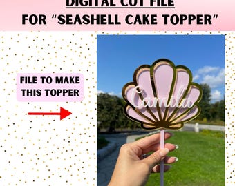 SEASHELL Cake Topper SVG Cut File
