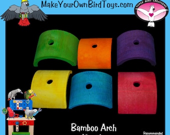 Bamboo Arch Bird Toy Parts – DIY Parrot Toys, Pet Safe (6pk)