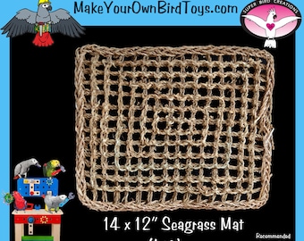 Natural Seagrass Bird Toy Mat – DIY Bird & Rabbit Safe (14x12")