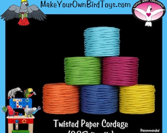 Vibrant Twisted Paper Cord Roll (3/16") – Bird & Rabbit Toy Parts