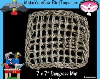 7" Seagrass Mat – Natural Bird Toy Parts, Rabbit Toys