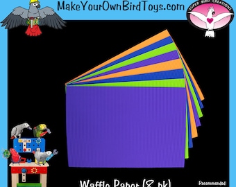 Waffle Paper Sheets (8pk) – Bird & Small Pet Toy Parts