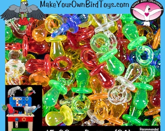 24 Bird Toy Pacifier Beads – DIY Bird & Sugar Glider Toys