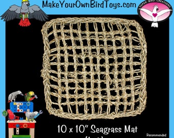 Seagrass Mat – Natural Bird & Small Animal Toy Parts (10x10")