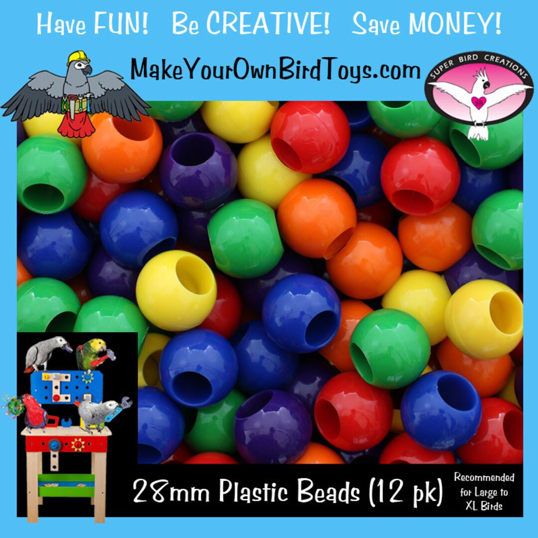 28 Mm Plastic Beads 12 Bird Toy Parts/sugar Glider Toys/homemade Bird