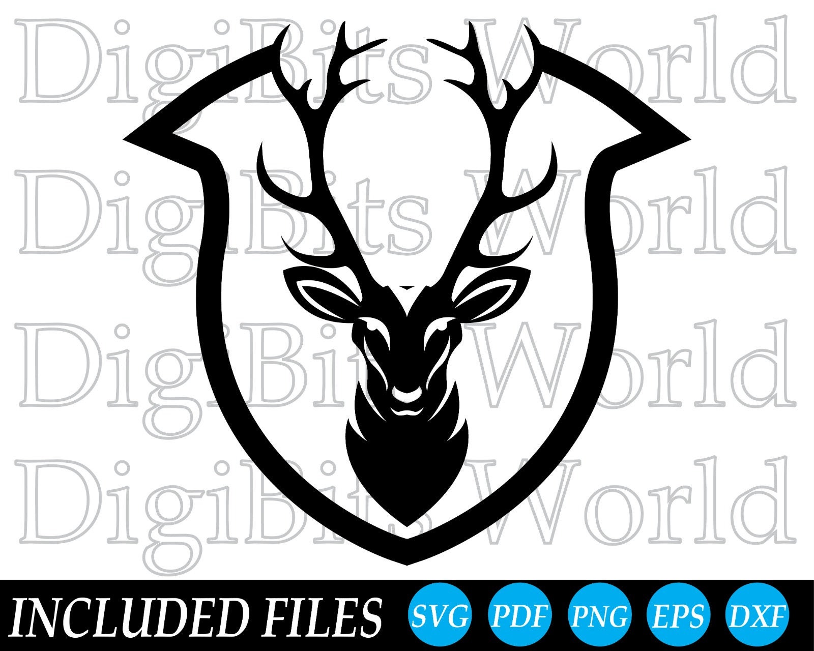Elk Svg, Elk Vector, Elk Head Svg, Elk Clipart, Elk Head Svg for Fleece