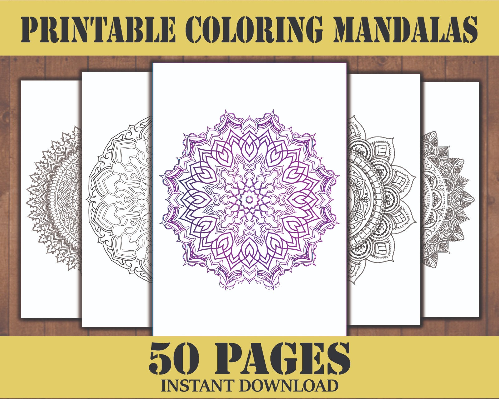 Mindful Color Bundle of 100 Printable Mandala Coloring Pages Sheet Mindful Colors ...