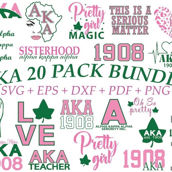 AKA SVG, New Alpha Kappa Alpha Sorority svg, Large Greek Letters PNG, Cut Files, Digital Download for Cricut Silhouette (svg, dxf, png, jpg)