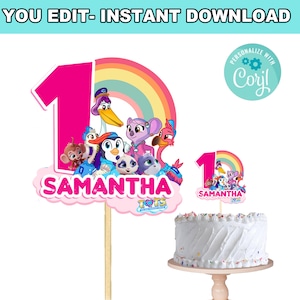 TOTS Cake Topper | Self-Editing | Instant Download
