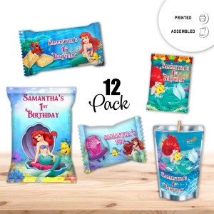 The little Mermaid Party Snacks Favor for Birthday  Bundle Labels or Finished Snacks