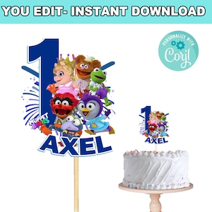 Muppet Babies Cake Topper | Self-Editing | Instant Download