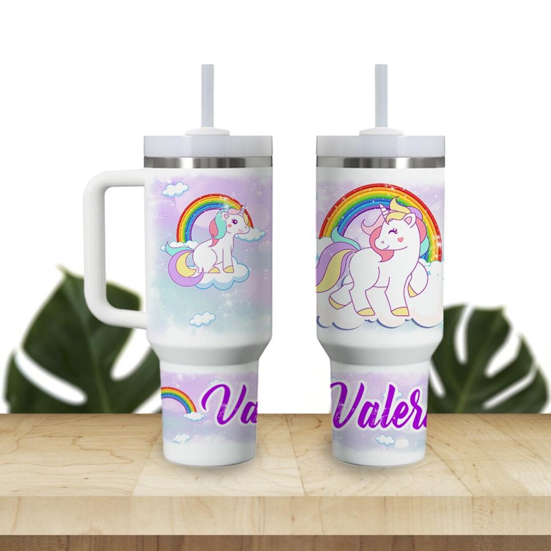 Custom Kids Tumbler 40oz Personalized Name Insulated Bottle Water ...