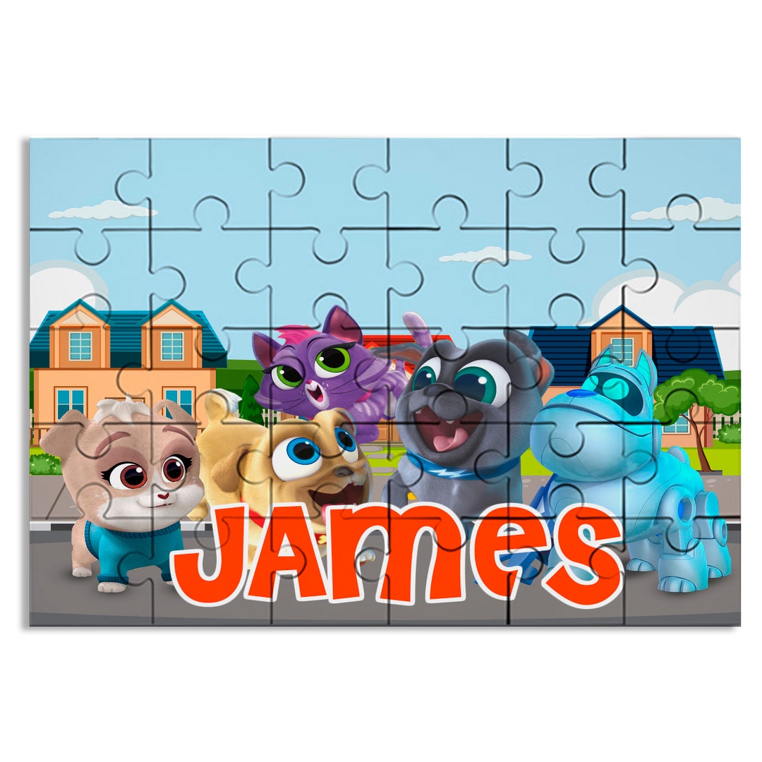 Puppy Dog Pals Puzzle With Name Kids Jigsaw Gift Son Daughter Birthday ...