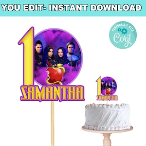 Nachkommen Cake Topper | Selbstbearbeitung | Sofort Download