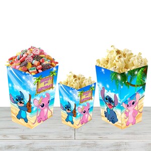 Stitch Popcorn Doos voor Verjaardagsfeestje Snoep Snack Gunst