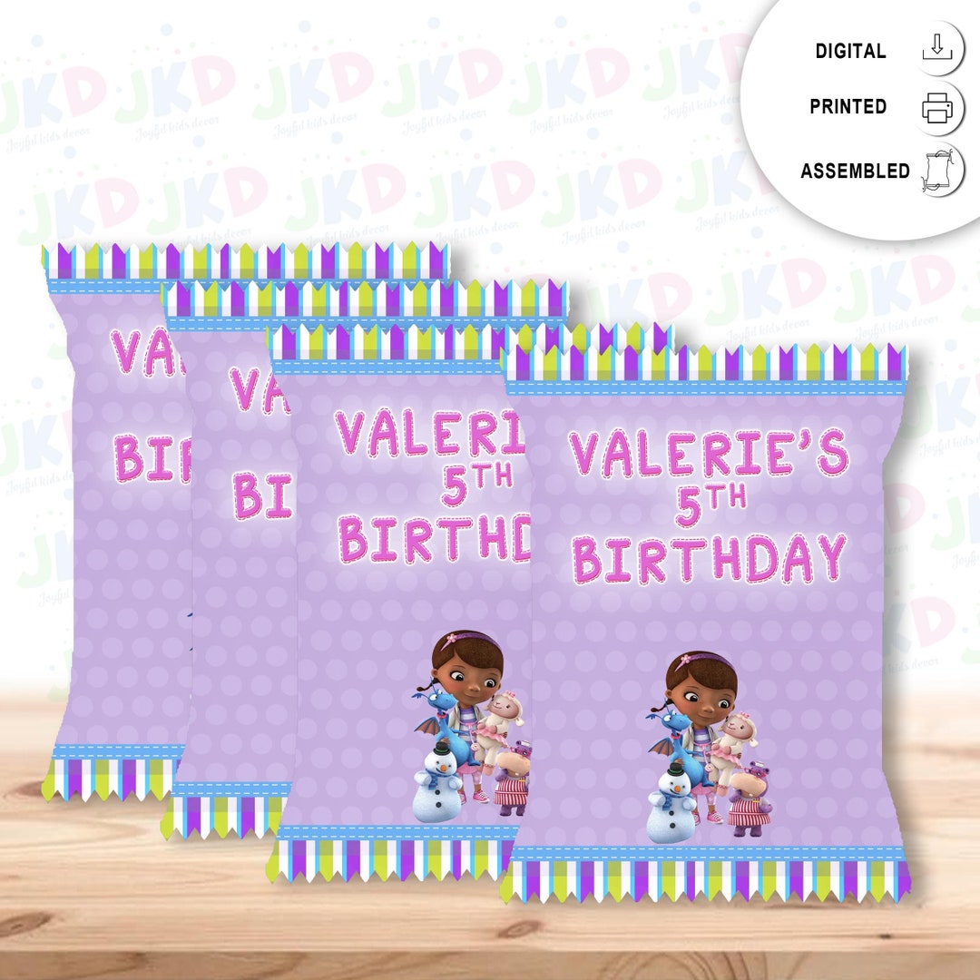 Doc McStuffins Süßigkeitenbeutel – 8 Stück, 16,5x22,9 Cm, Aus Leichtem Kunststoff, Für Kinderpartys