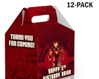 Iron Man Gable Candy Box - 12Pack - 4.4x4.5in