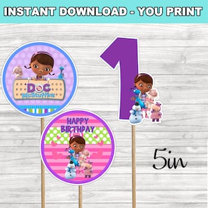 Doc McStuffins Centerpieces Instant Download- YOU PRINT