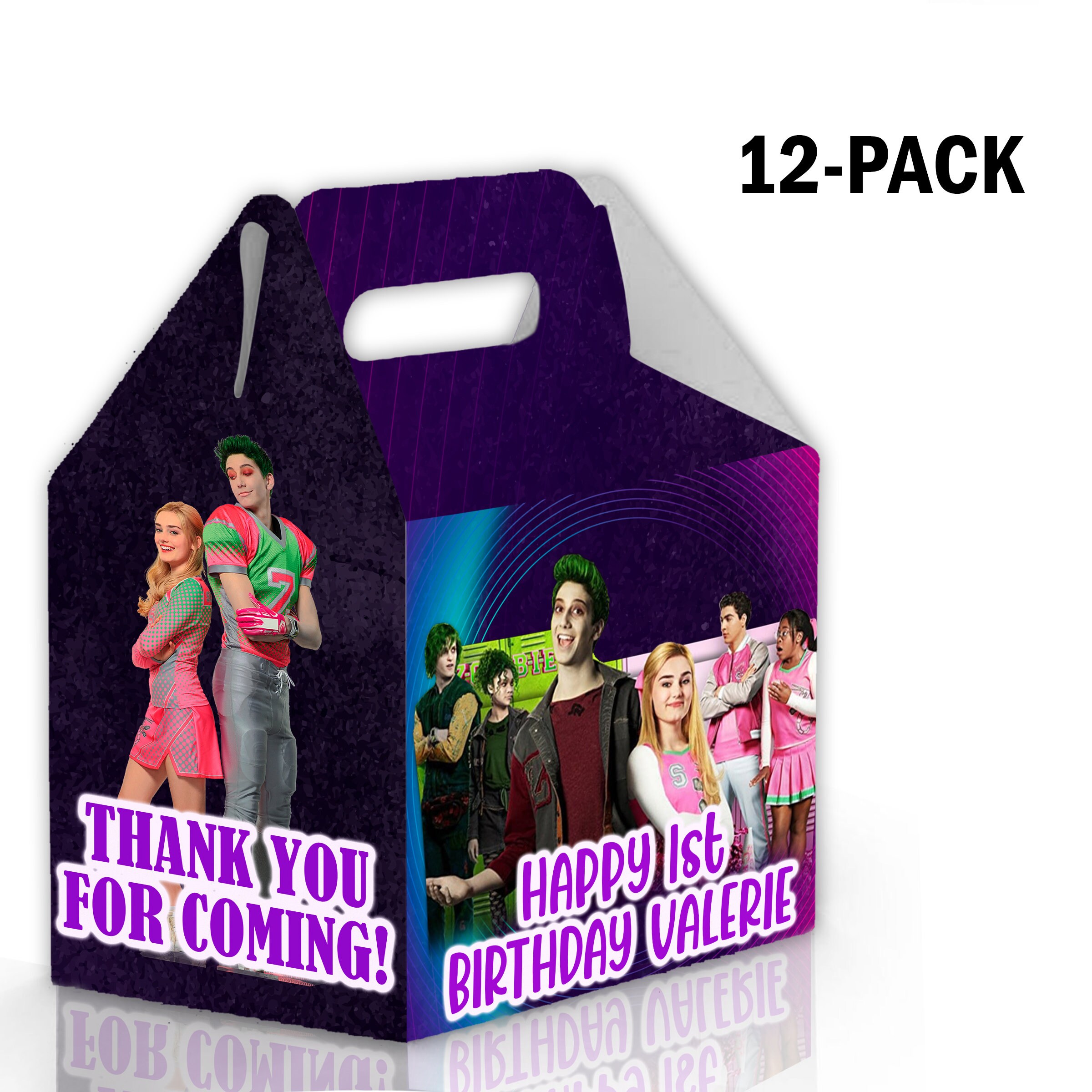 Disney's Zombies Gable Box/Treat Box Label - Disney's Zombies Party Supplies