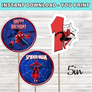 Spiderman Centerpieces Instant Download- YOU PRINT