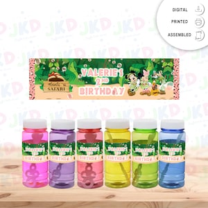 Minnie Mouse Safari Bubbles - Digital and  physical options
