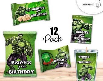 Hulk Bundle Party Labels or Finished Snacks