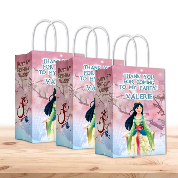 24 Sacchetti Regalo Per Bomboniere Con Principesse Disney - Carta Riciclabile, 15x8x21 Cm, 12 Design Diversi, Per Feste A Tema - 5