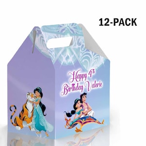 Boîte à pignons bonbon au jasmin pour cadeaux d'anniversaire, lot de 12 - 4,4 x 4,5 pouces