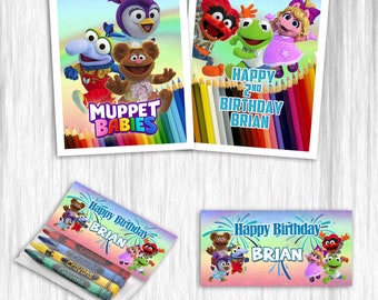 Muppet Babies Mini Coloring Books with crayons - 12pk #Blue