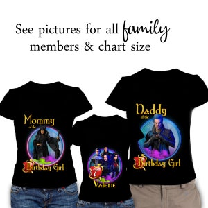 Descendants Birthday Girl & Family Matching Shirts