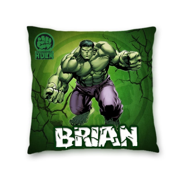 Hulk Pillow with Name - 16in insert included