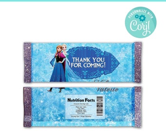 Frozen Candy Bar Labels | Self-Editing | Instant Download