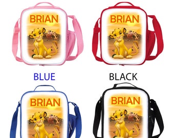 Custom Kids Lunch Bag With Strap Personalized School Insulated