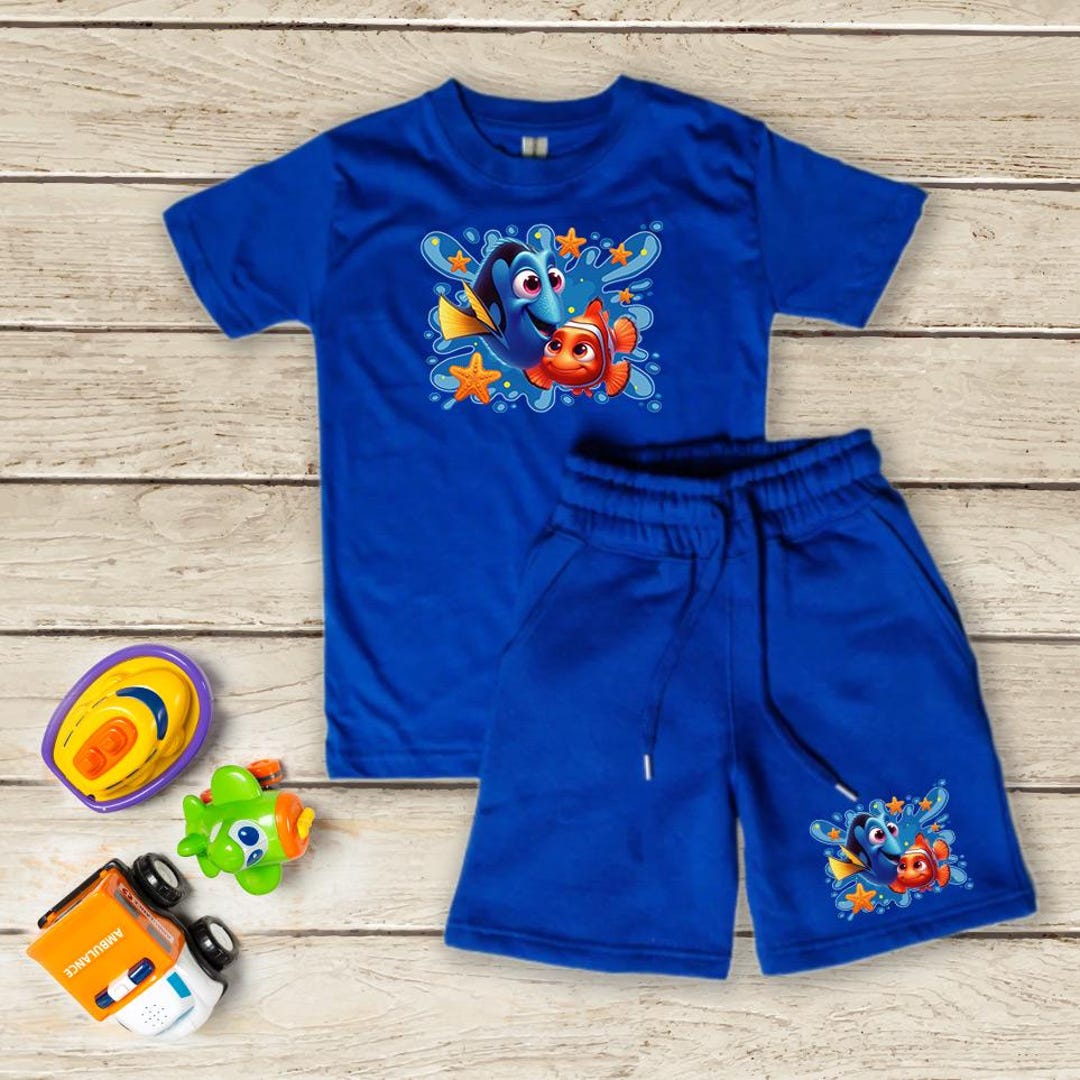 Custom Kids' Short Set Outfit Shorts & Tshirt Finding Nemo - Etsy