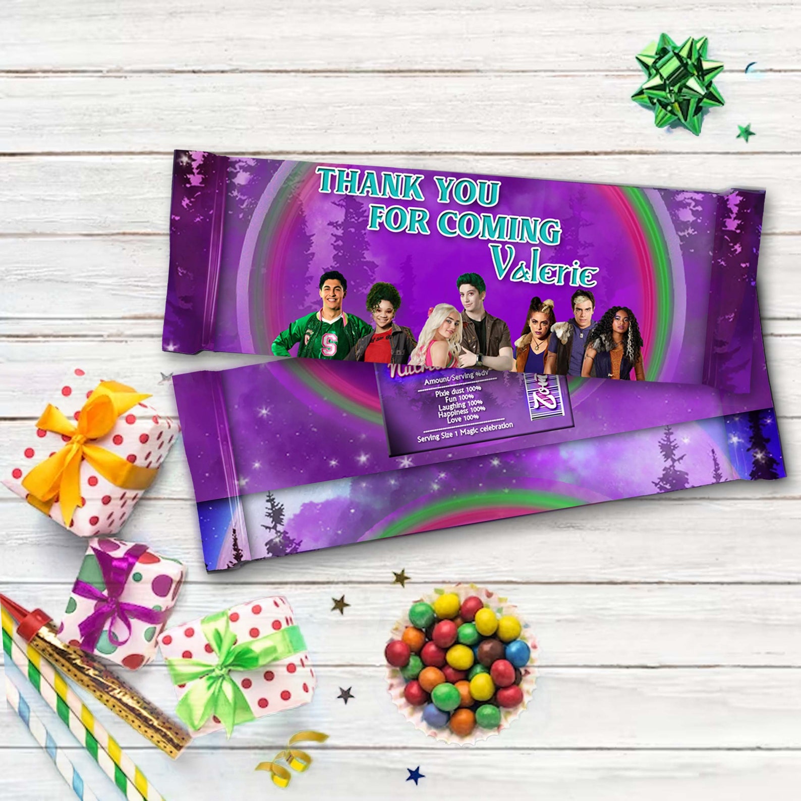 Zombies Candy Bar Labels for Party Decor Chocolate Birthday Favor | 12 ...