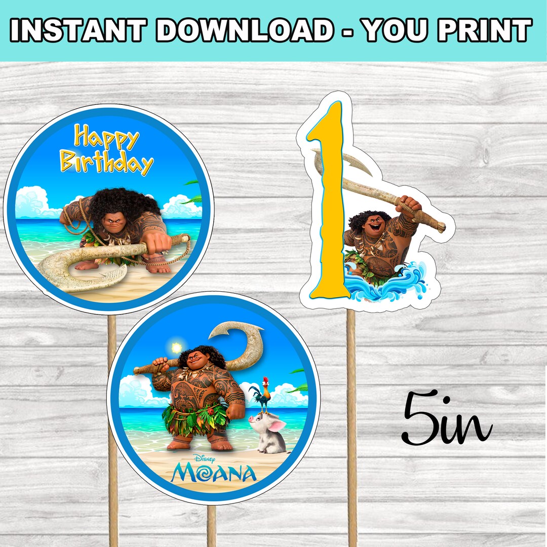 Maui Centerpieces Instant Download YOU PRINT Etsy