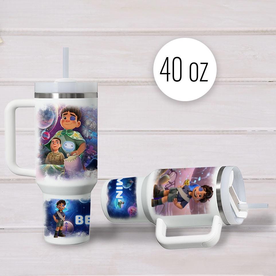 Custom Kids Tumbler 40oz Personalized Name Insulated Bottle Water Elio ...