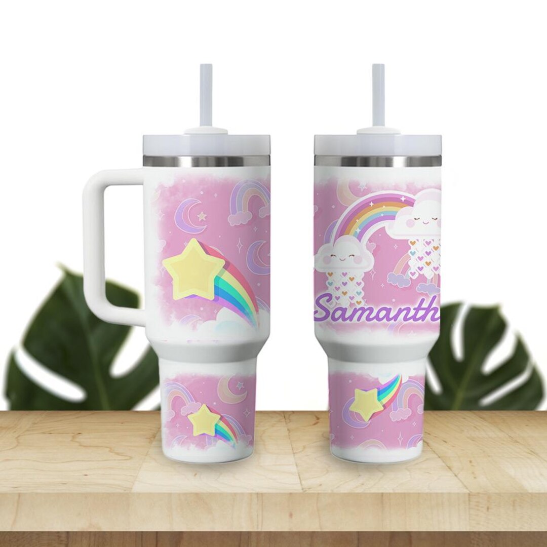 Custom Kids Tumbler 40oz Personalized Name Insulated Bottle Water ...