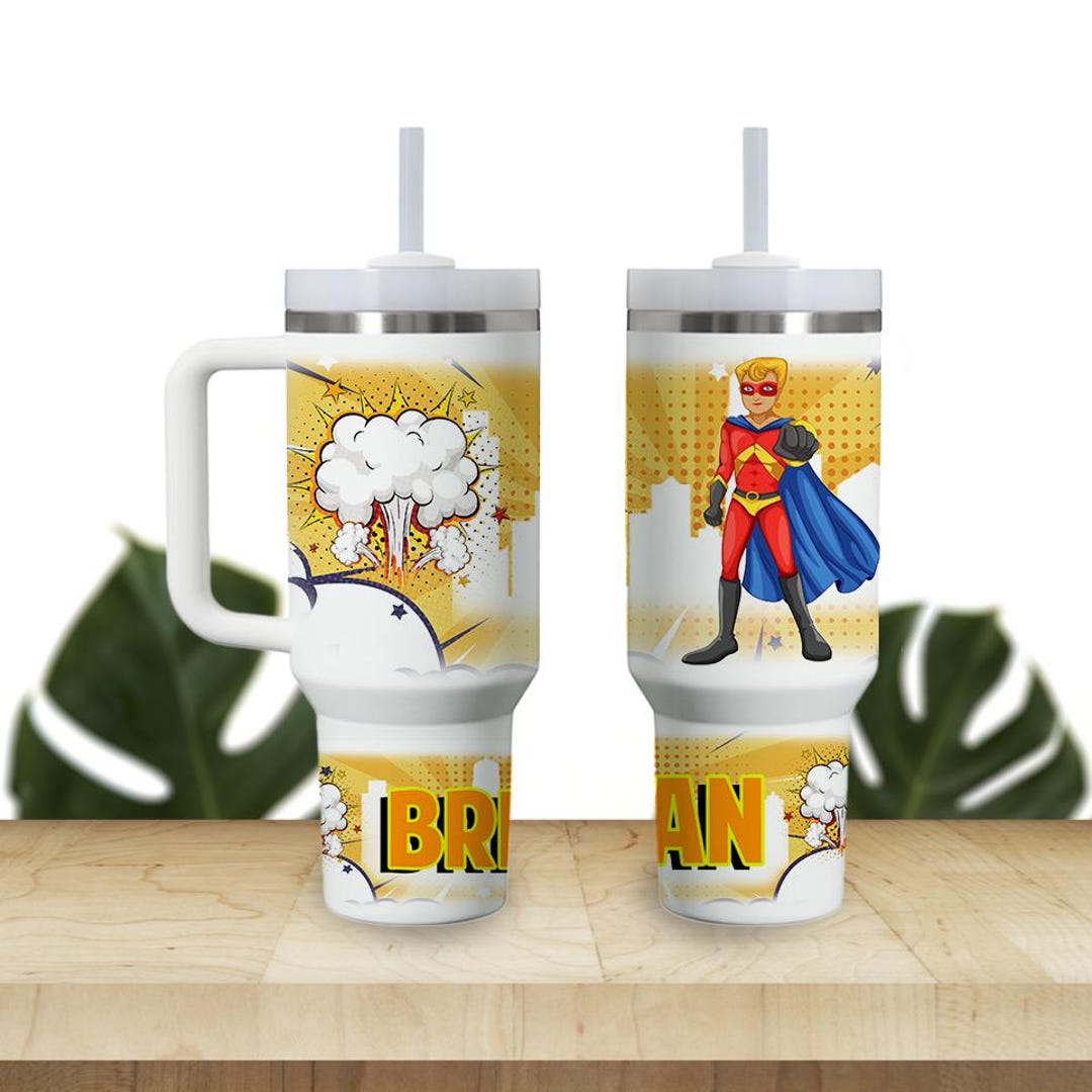 Custom Kids Tumbler 40oz Personalized Name Insulated Bottle Water ...