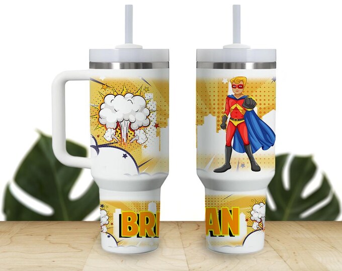 Custom Kids Tumbler 40oz Personalized Name Insulated Bottle Water ...