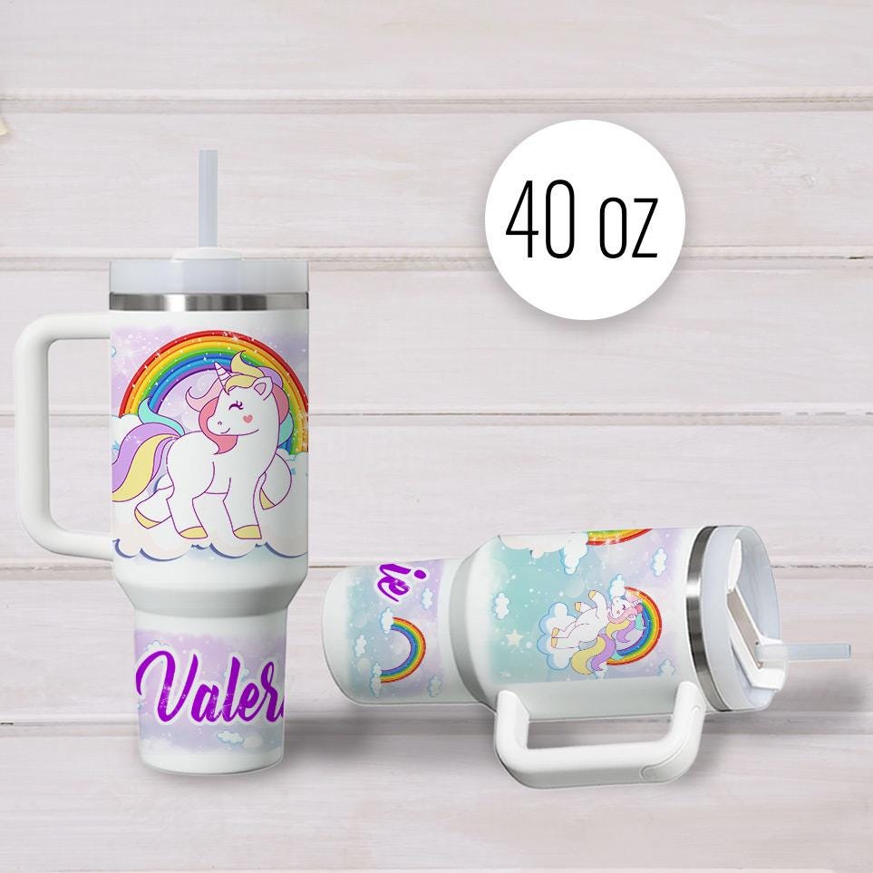 Custom Kids Tumbler 40oz Personalized Name Insulated Bottle Water ...