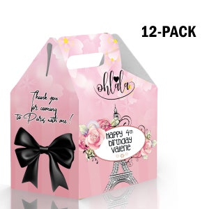 Paris Candy Gable Box for Birthday Party Favors 12 Pack - 4.4x4.5in - Etsy
