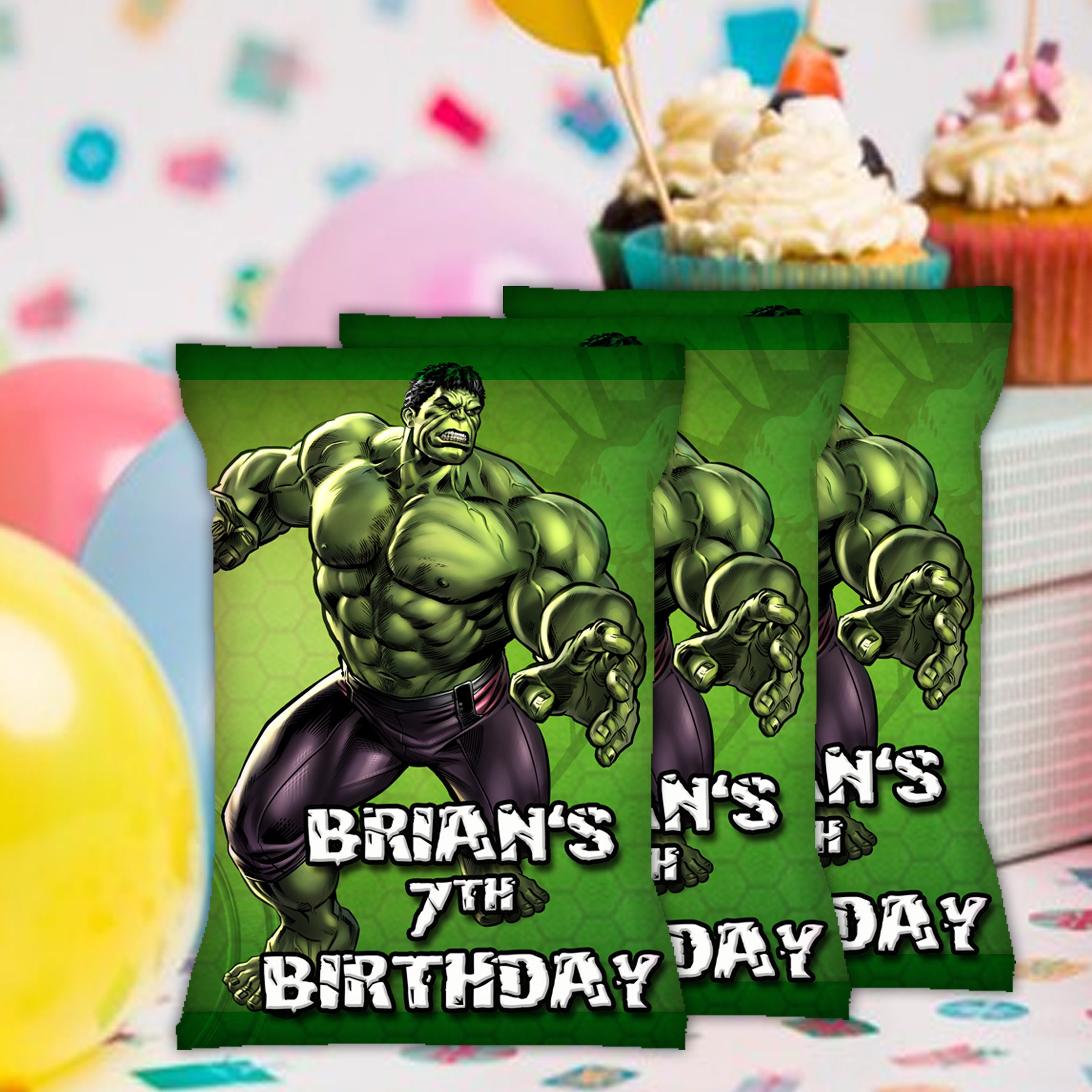Hulk Labels Hulk Chip Bags Label for Kids Birthday Party Favor Decor, Stickers or ...