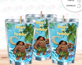 Maui Juice Pouch Label Sticker for  Kids Birthday Party Favor Decor - Digital and physical options