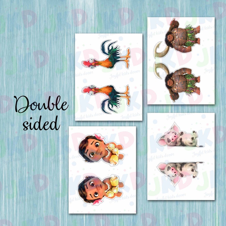 Moana Cake Topper Images Party Decoration YOU PRINT - Etsy