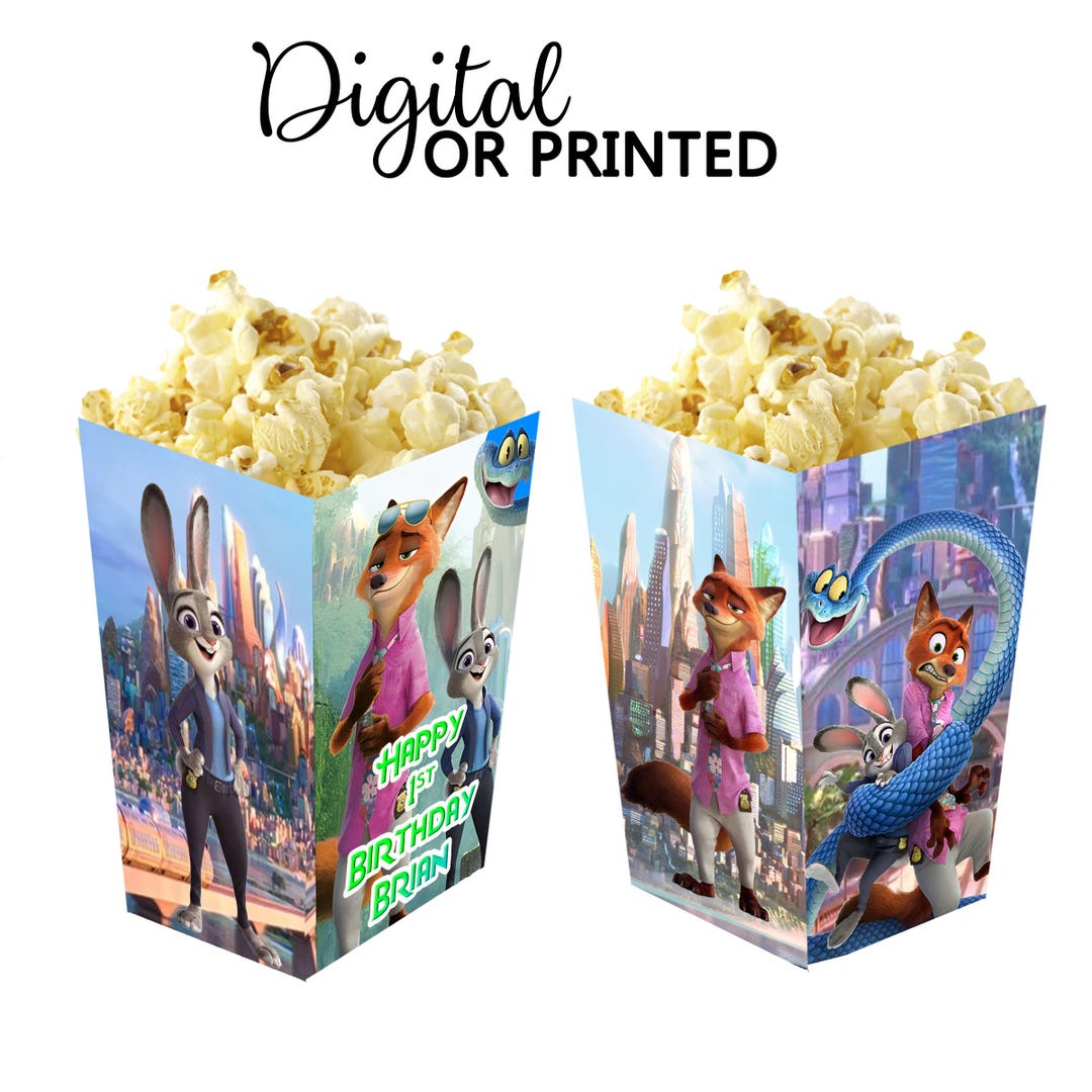 ズートピア2 ポップコーンバケット　ポップコーンボックス ズートピア2 ポップコーンボックス（誕生日パーティー用キャンディ