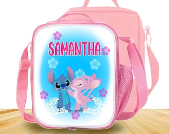 Custom Kids Lunch Bag with Strap  Personalized School Insulated Picnic Box Stitch