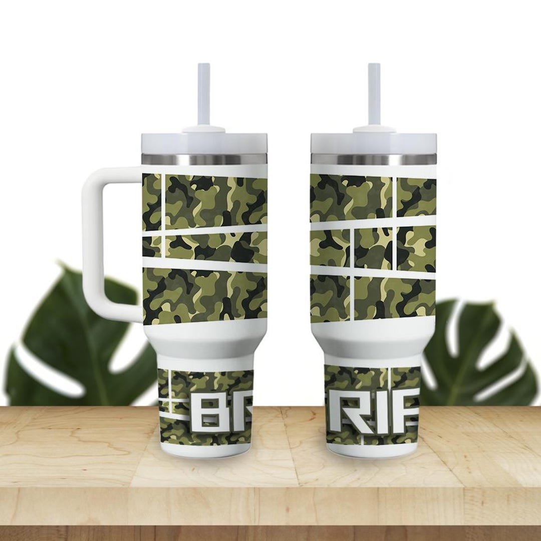 Custom Tumbler 40oz Personalized Name Insulated Bottle Water Green ...